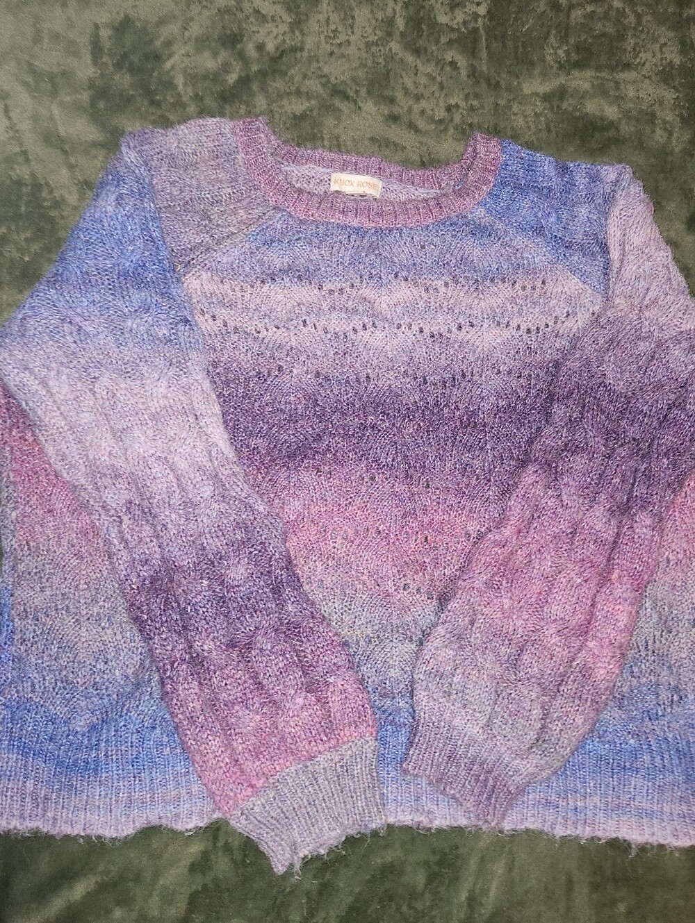 Knox Rose Purple Ombre Sweater